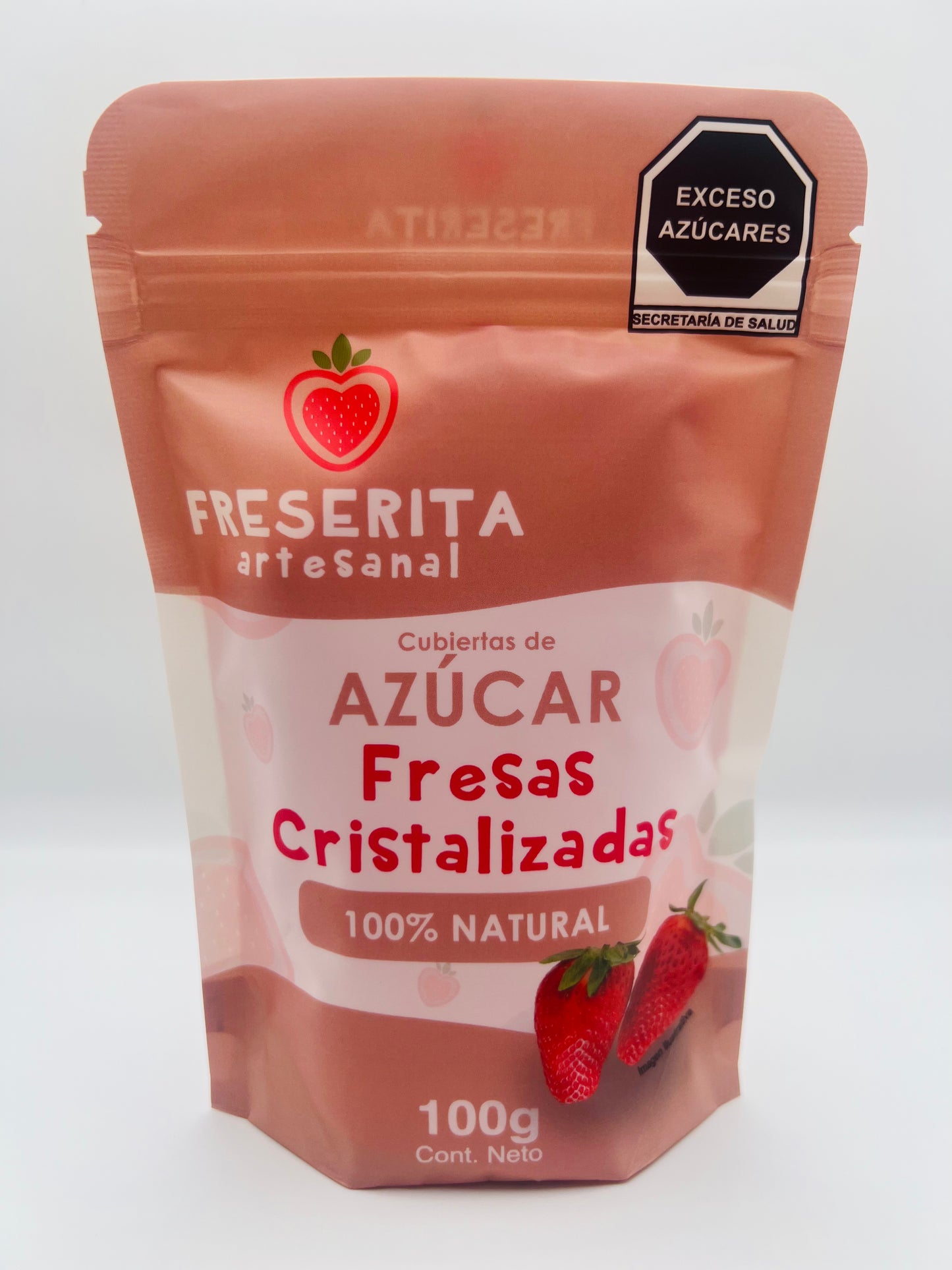 Fresas Deshidratadas Cubiertas de Azúcar. 100grs