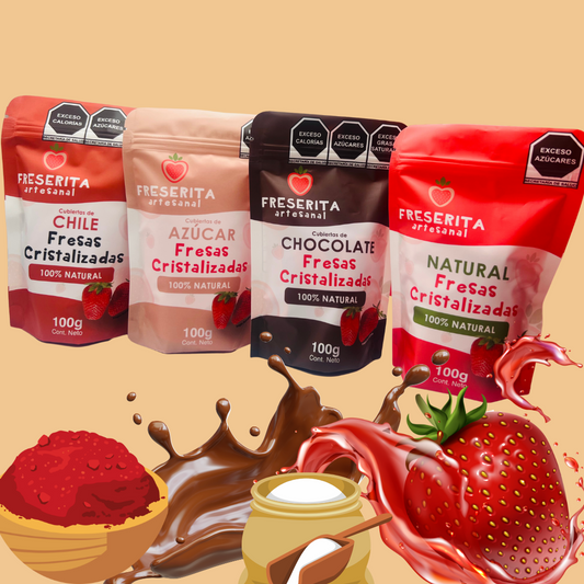 Pack de 4 Sabores. 100grs c/u