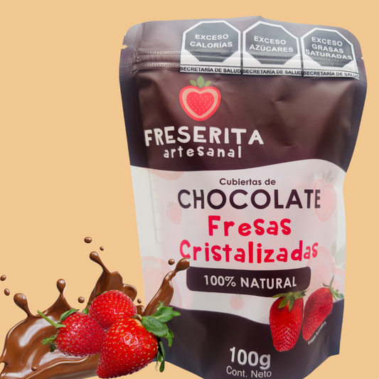 Fresas Deshidratadas Cubiertas de Chocolate. 100grs
