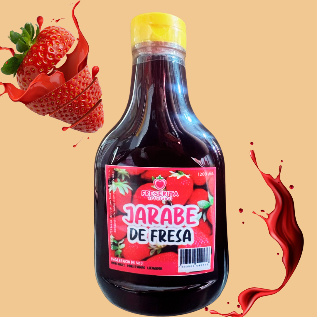 Jarabe de Fresa Natural, Syrop, Sirope 1200ML